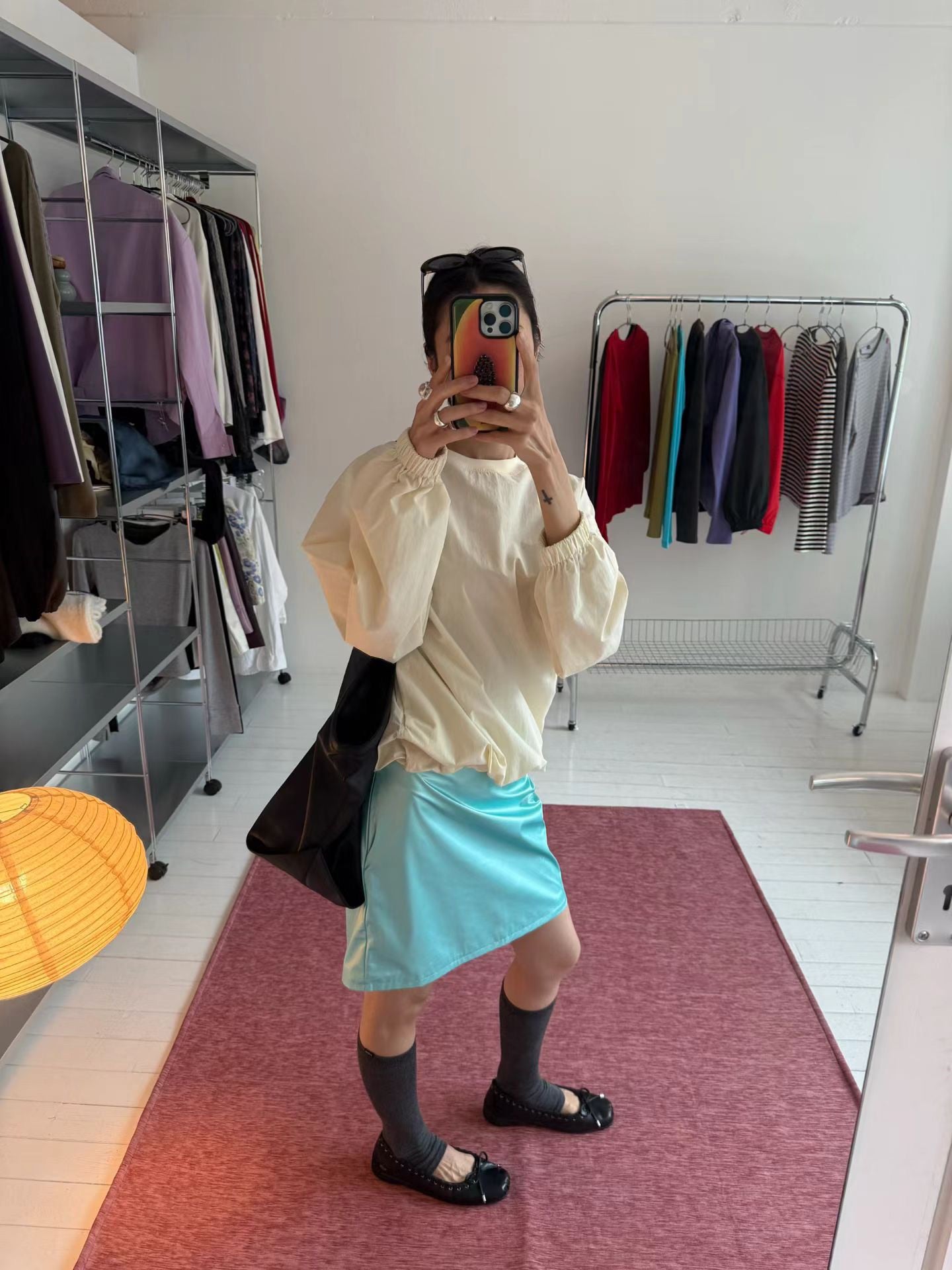 (8/31 收單） eee somebody pearl banding skirt