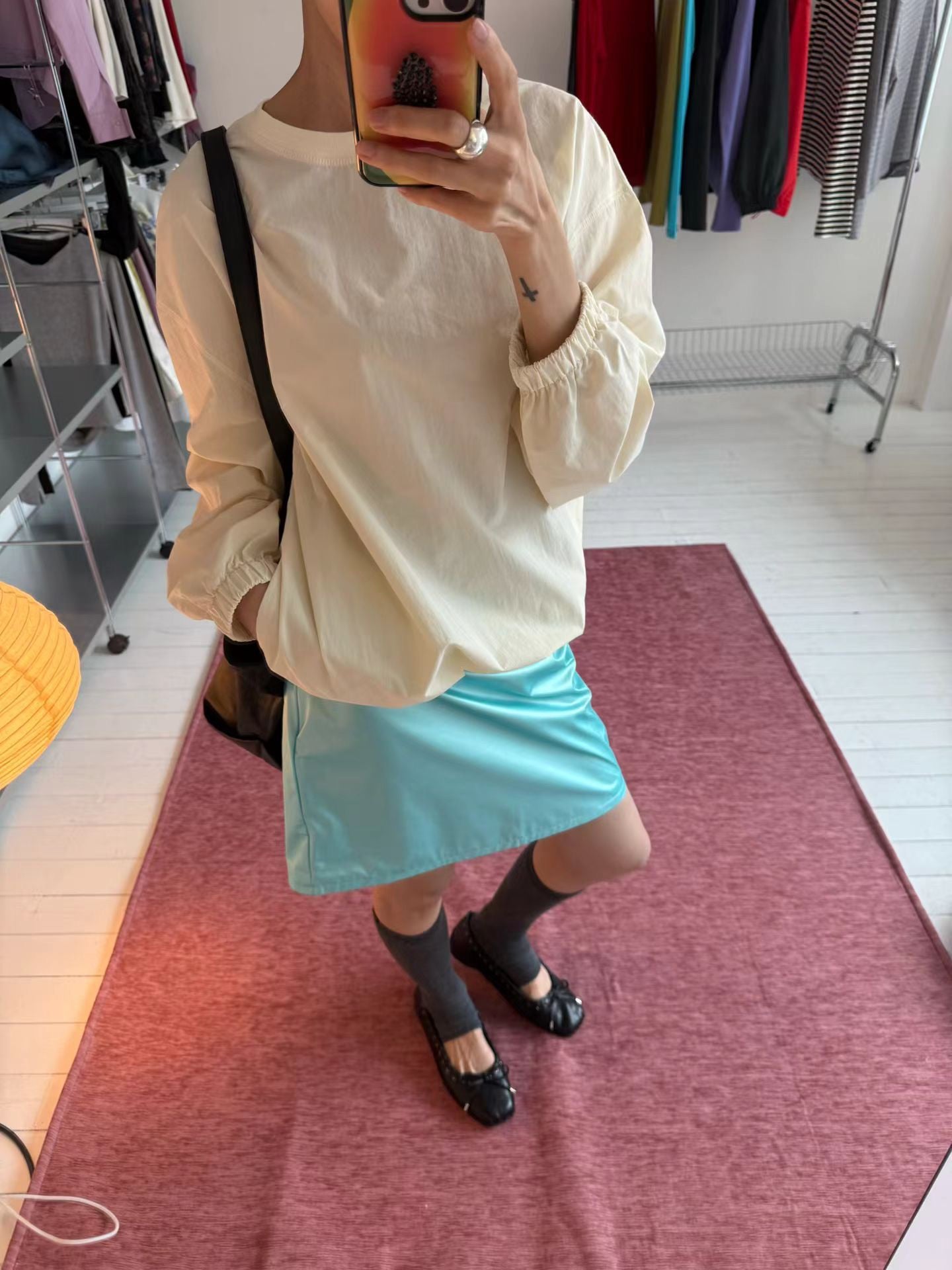 (8/31 收單） eee somebody pearl banding skirt