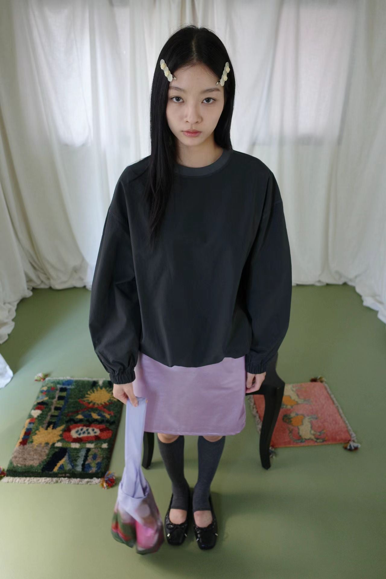 (8/31 收單） eee somebody pearl banding skirt