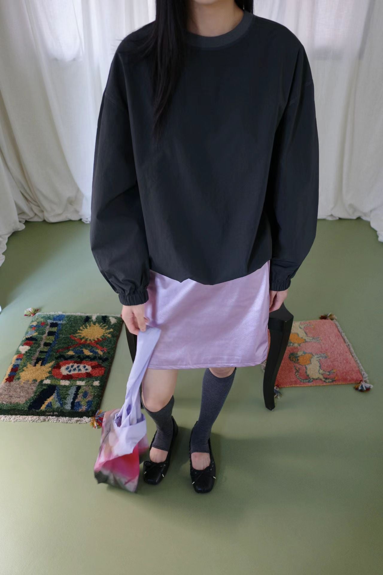 (8/31 收單） eee somebody pearl banding skirt