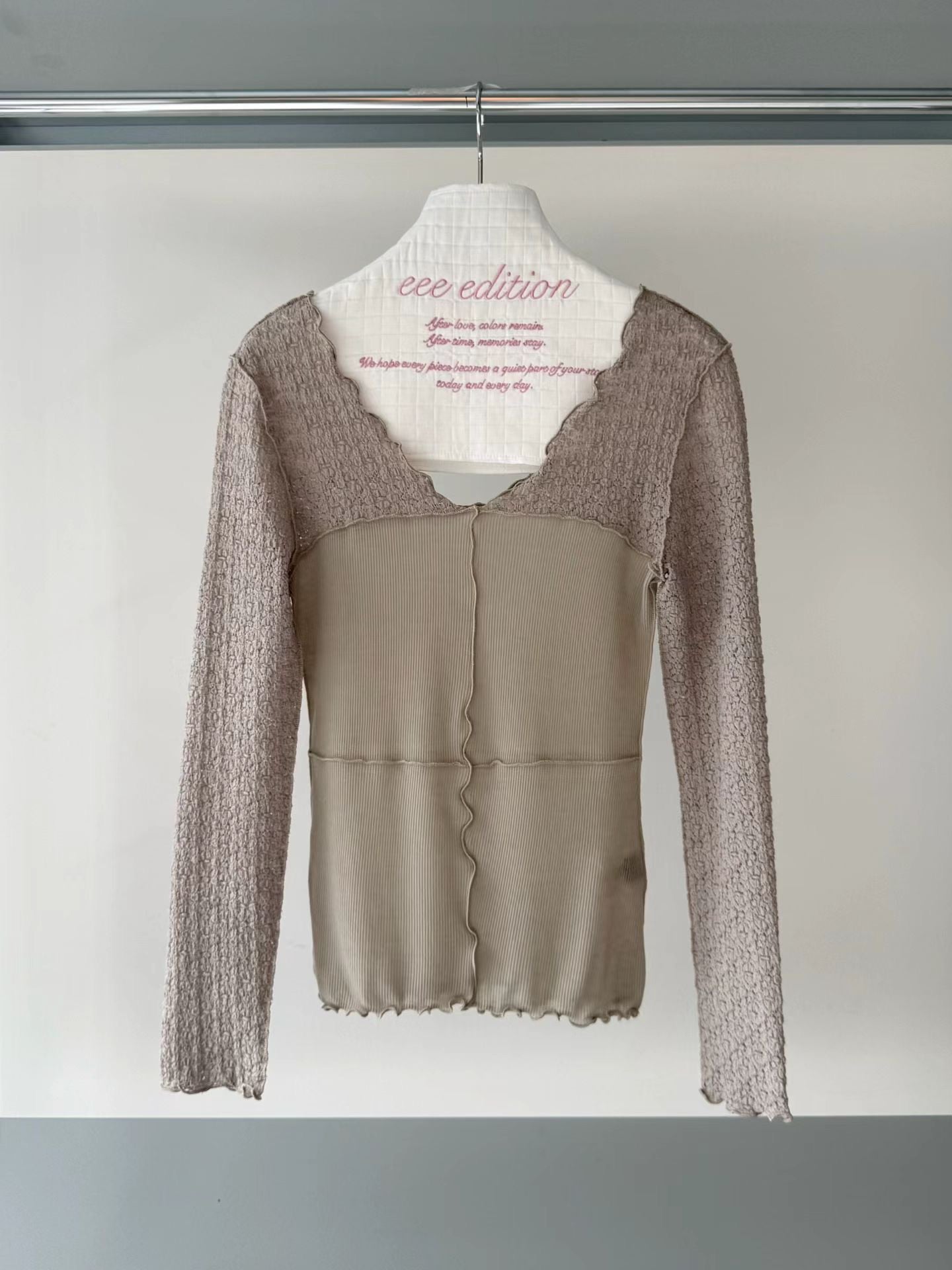 (8/31 收單） eee marly lace long sleeved t