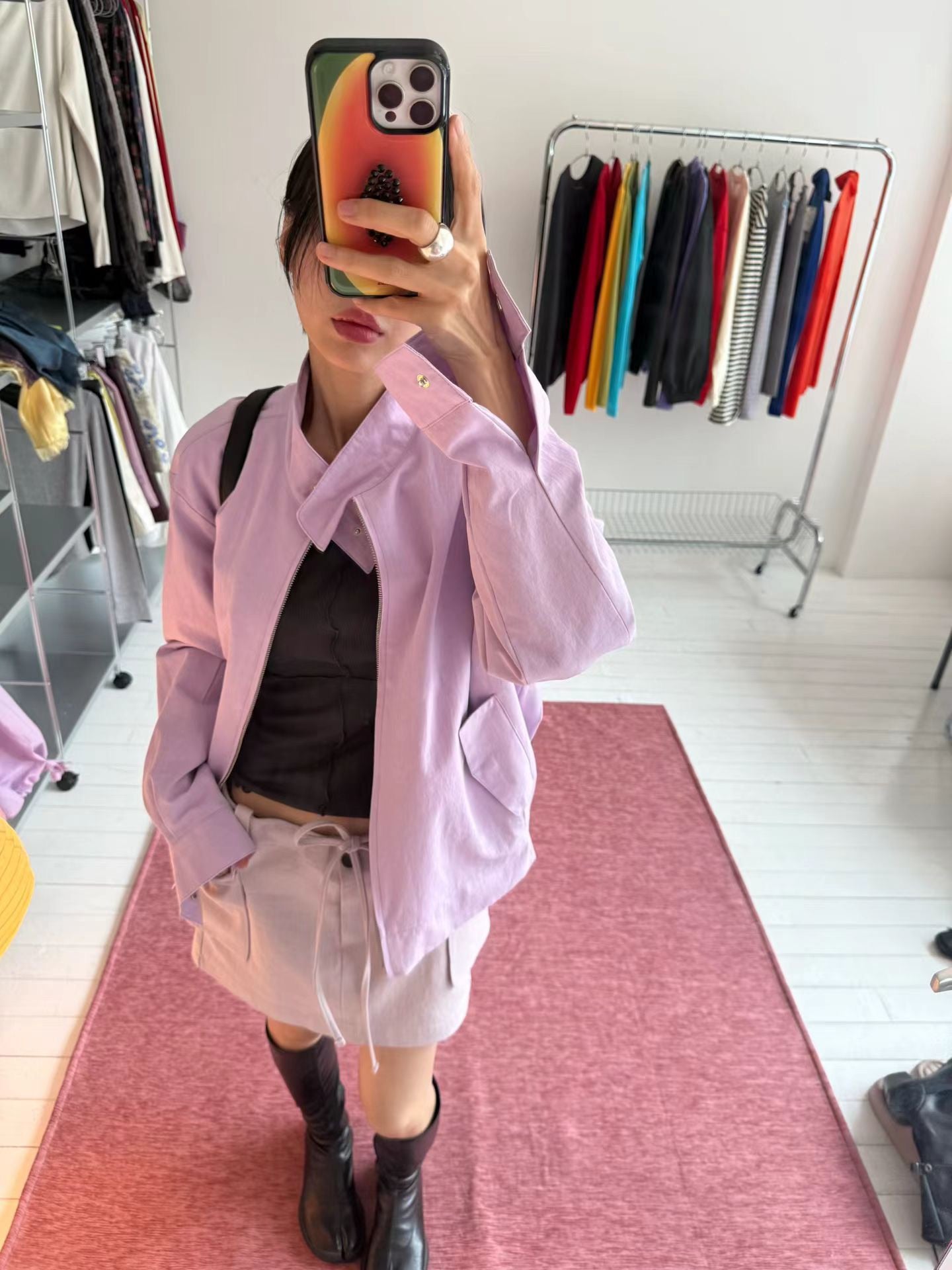 (8/31 收單） eee anycall out pocket cargo mini skirt