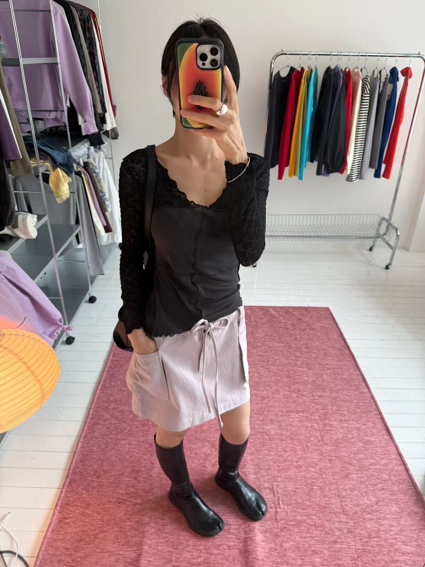 (8/31 收單） eee anycall out pocket cargo mini skirt