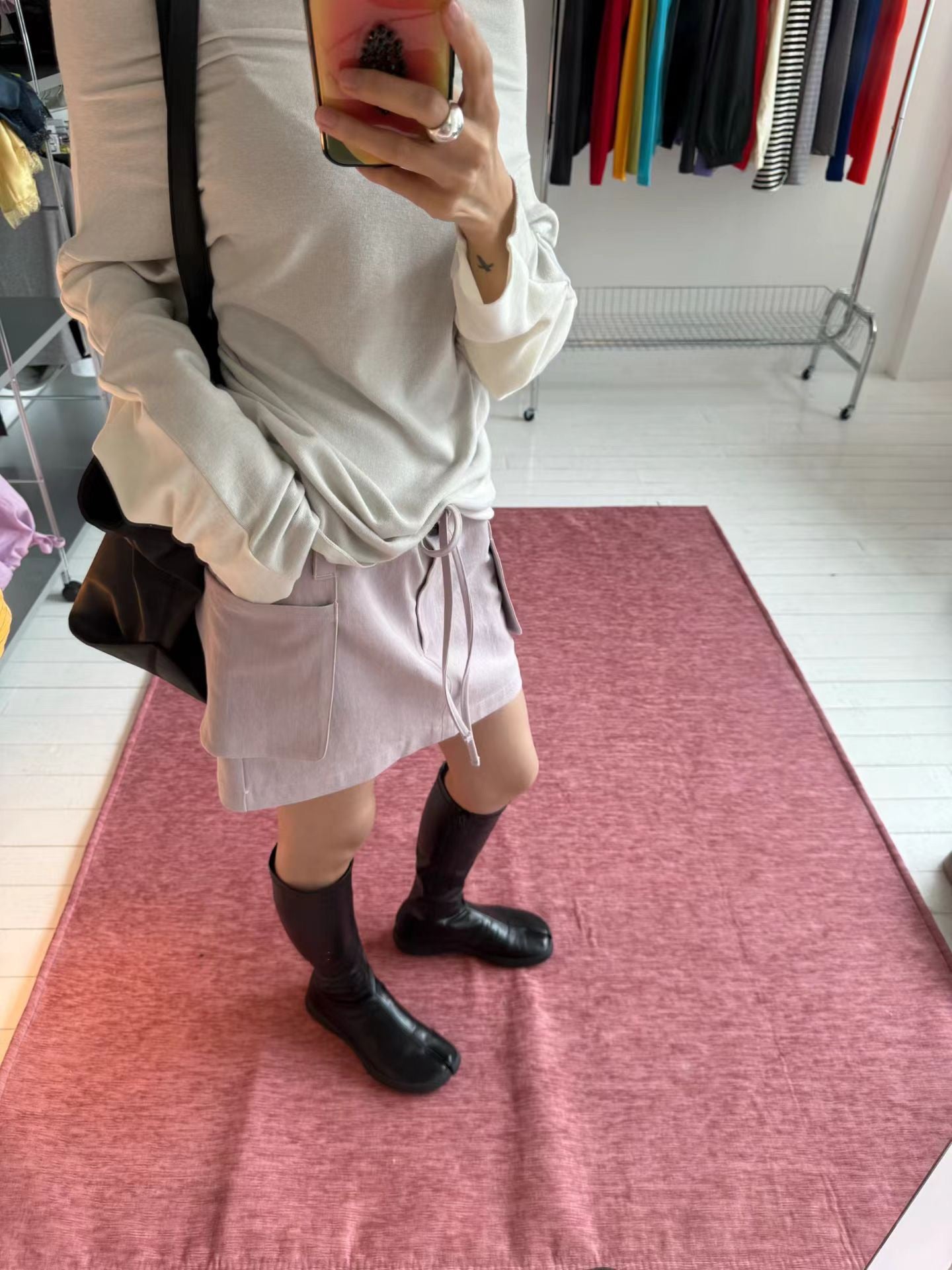 (8/31 收單） eee anycall out pocket cargo mini skirt