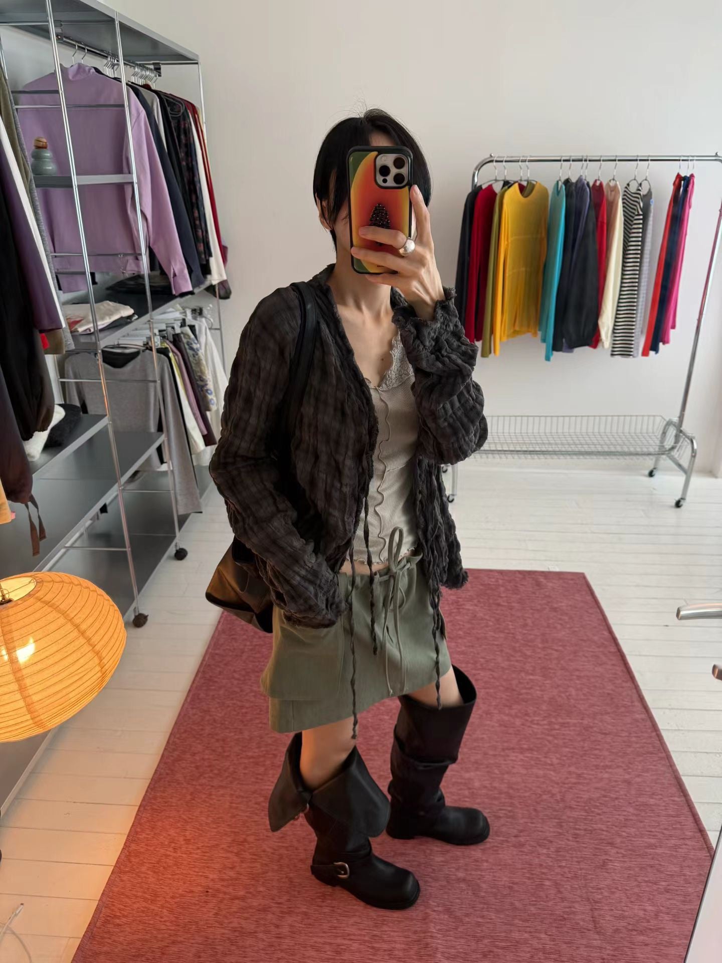 (8/31 收單） eee anycall out pocket cargo mini skirt