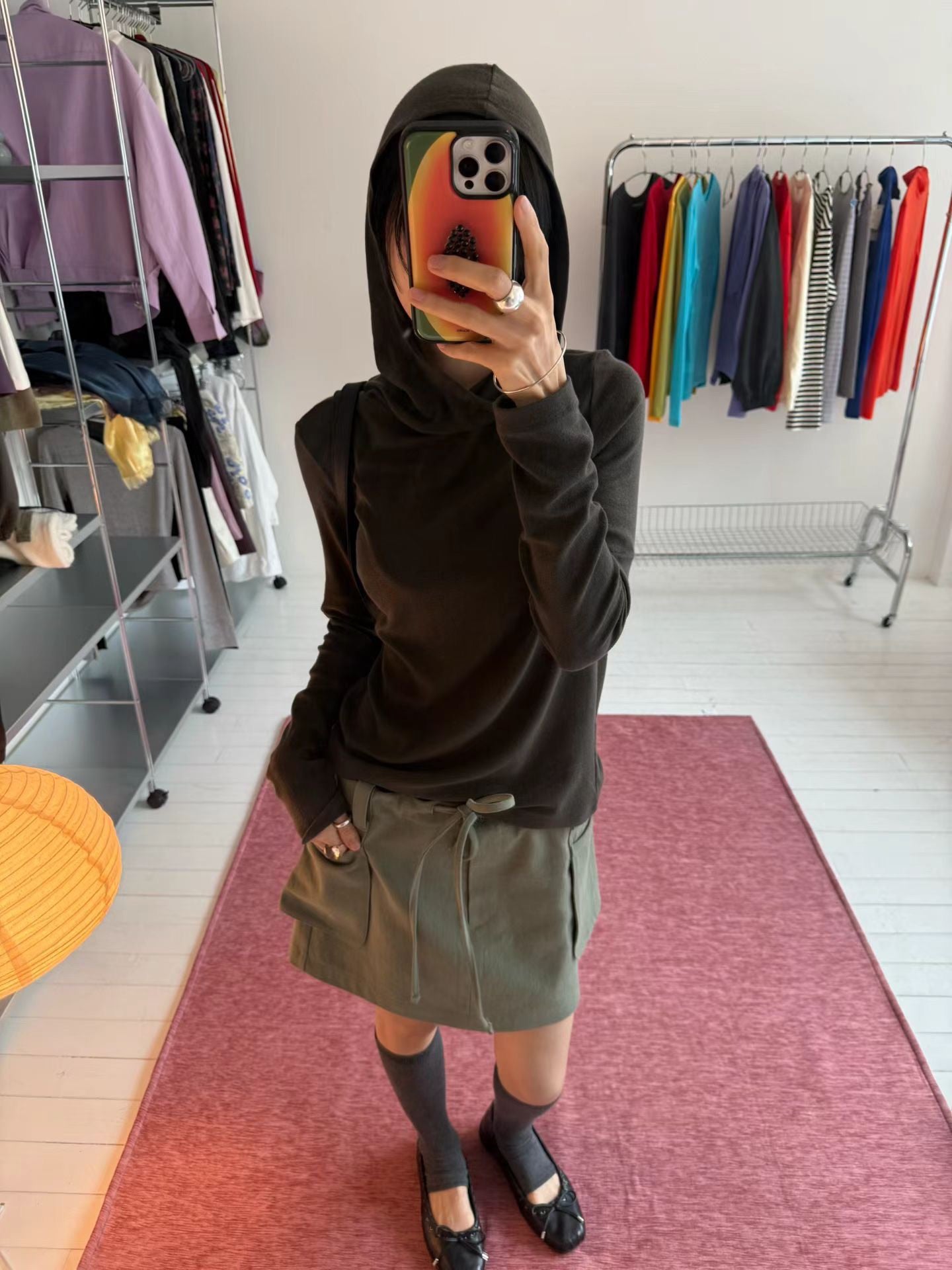 (8/31 收單） eee anycall out pocket cargo mini skirt