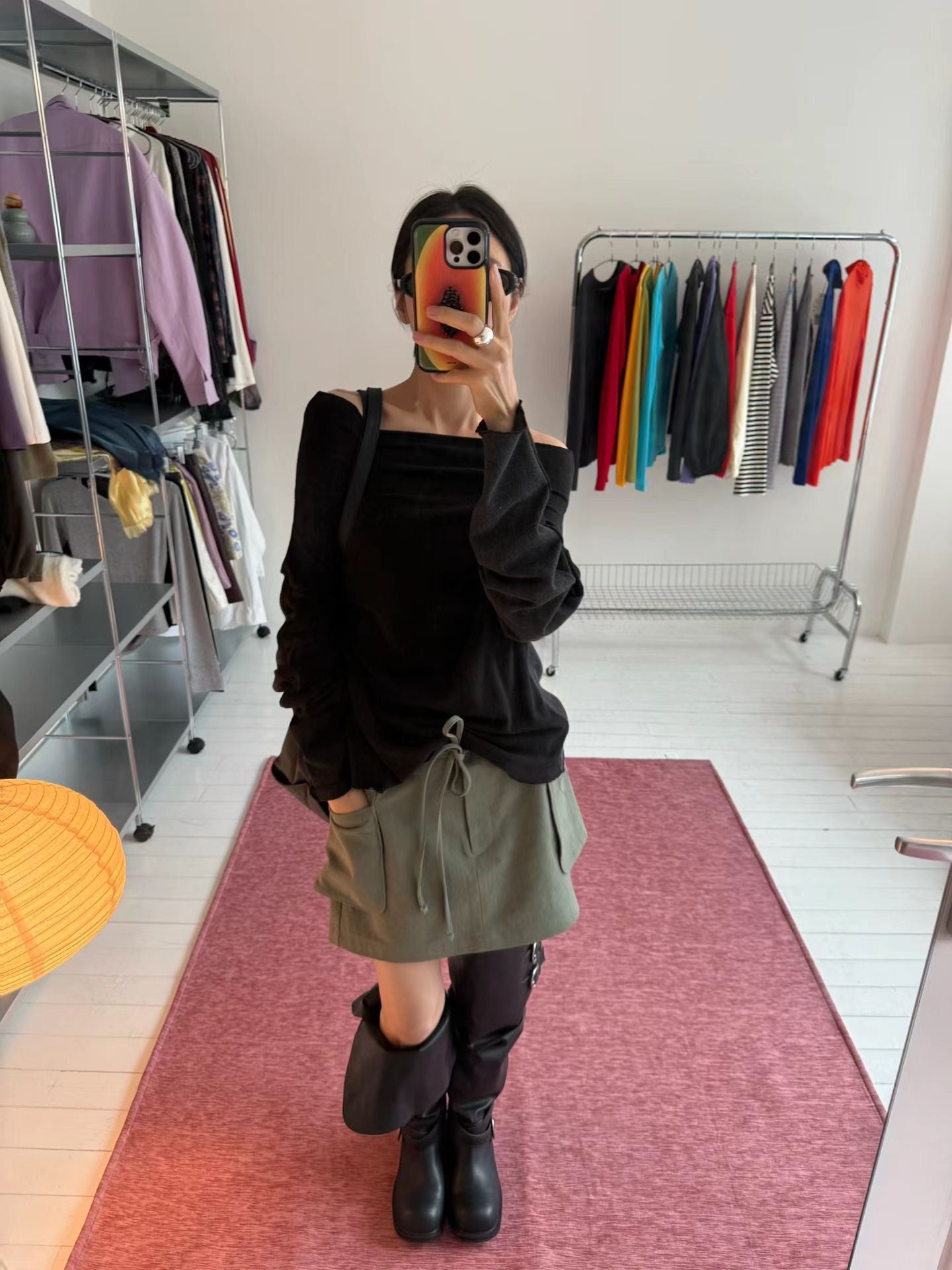 (8/31 收單） eee anycall out pocket cargo mini skirt