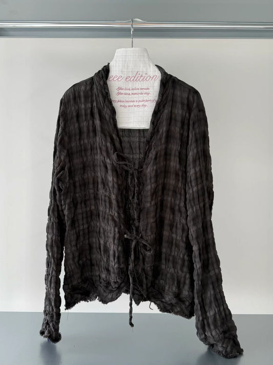 (8/31 收單） eee our time checked cardigan