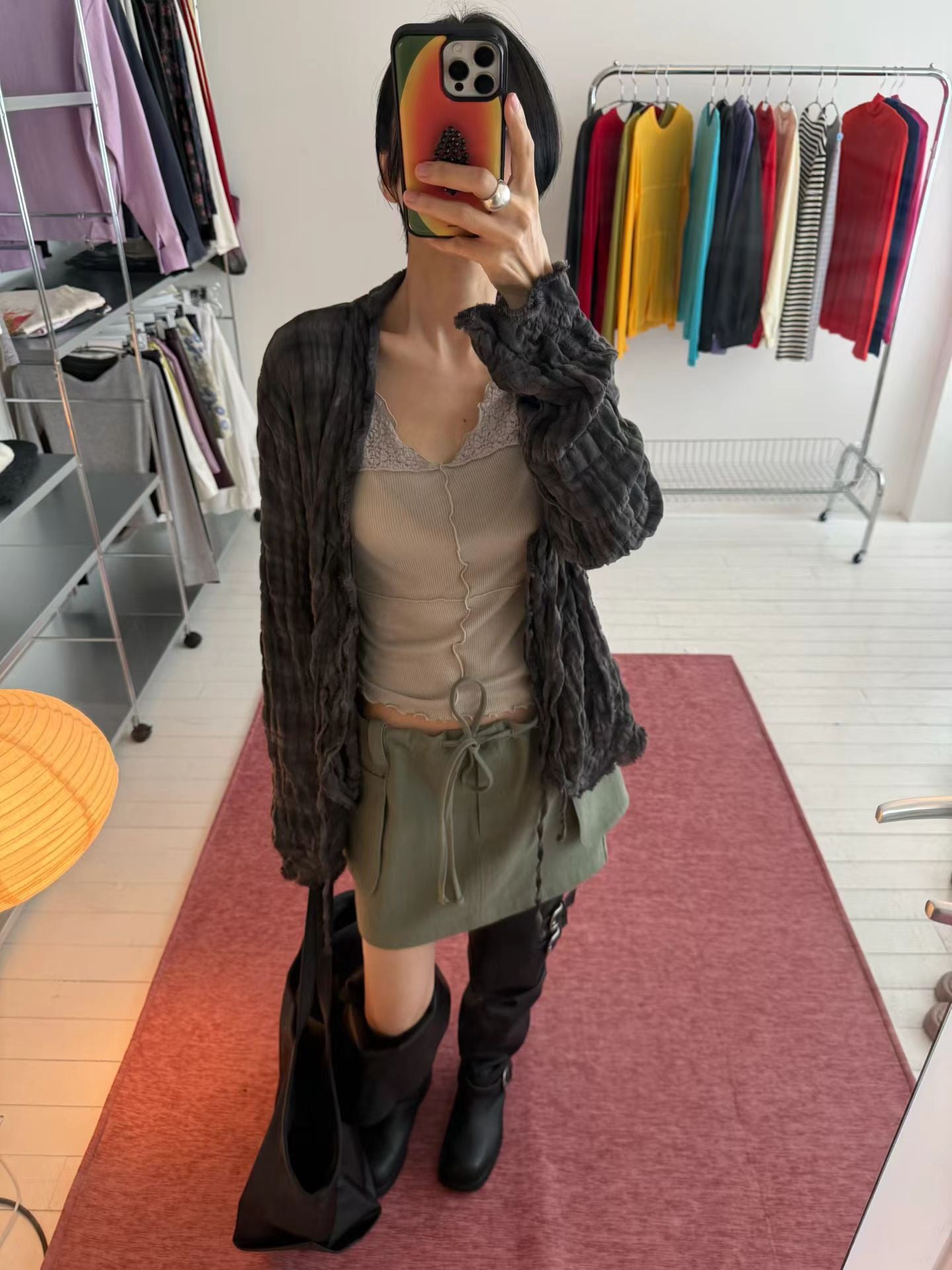 (8/31 收單） eee our time checked cardigan