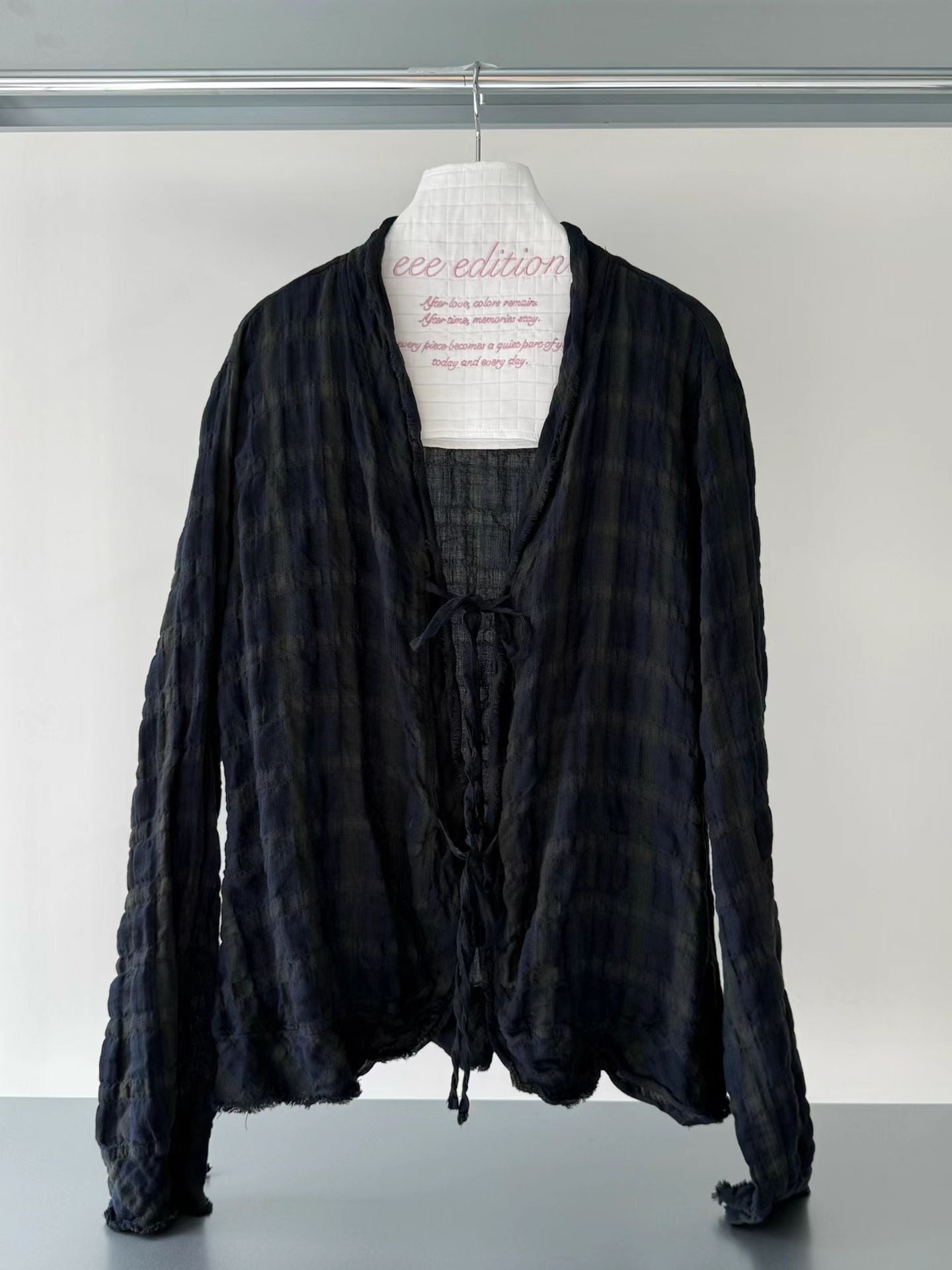 (8/31 收單） eee our time checked cardigan