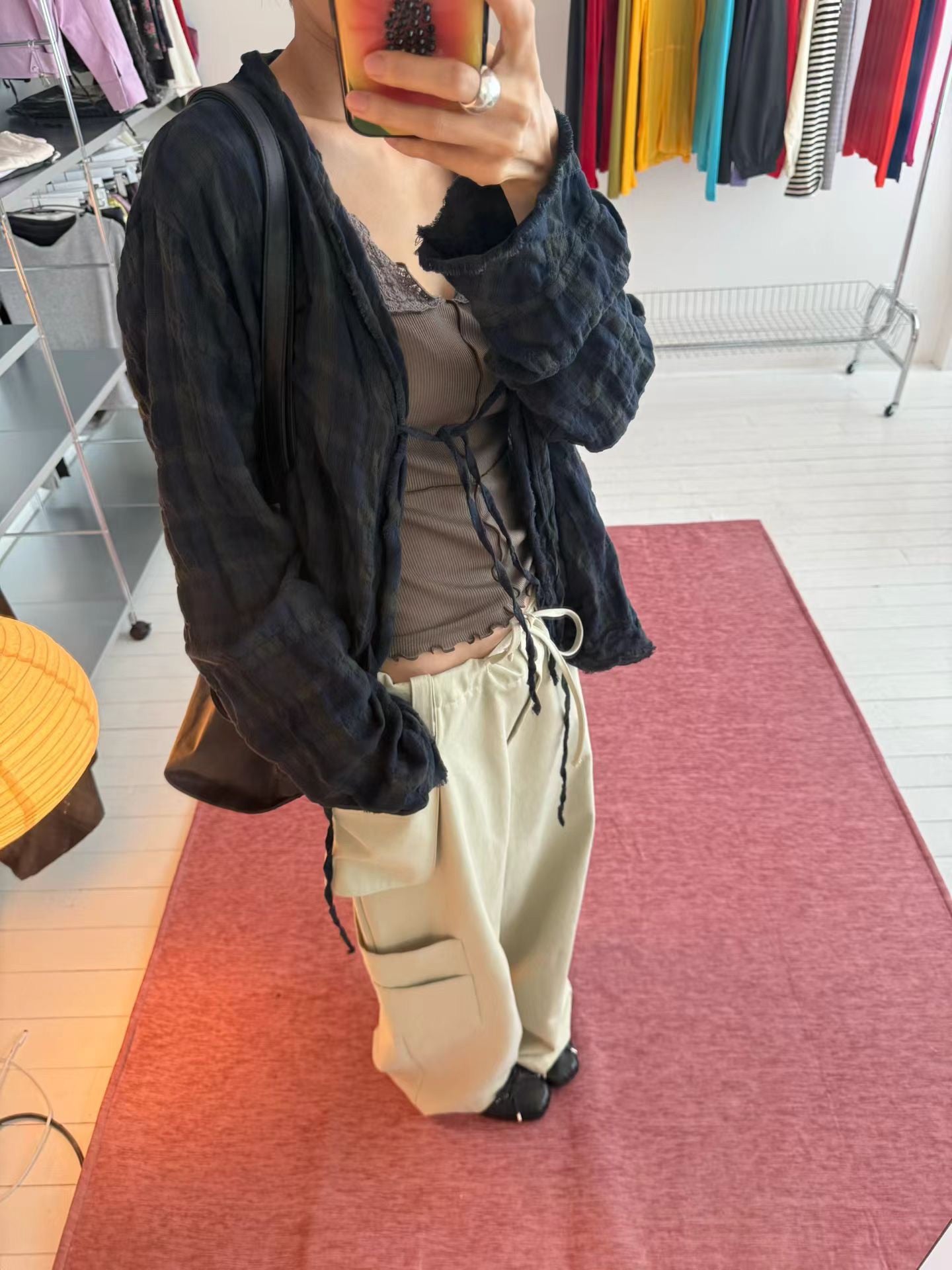 (8/31 收單） eee our time checked cardigan