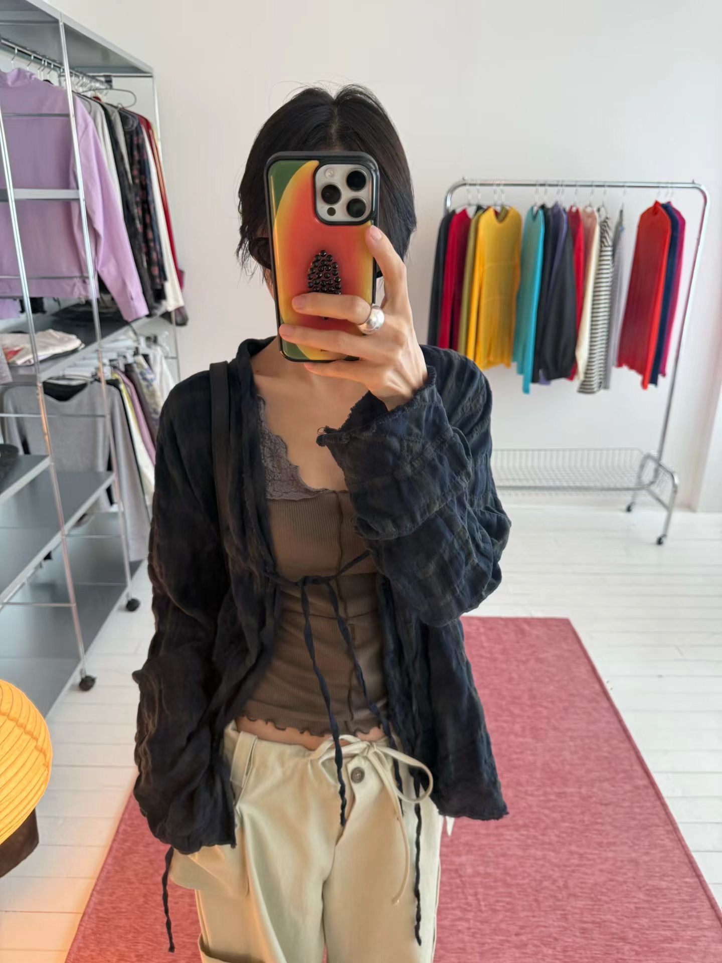 (8/31 收單） eee our time checked cardigan