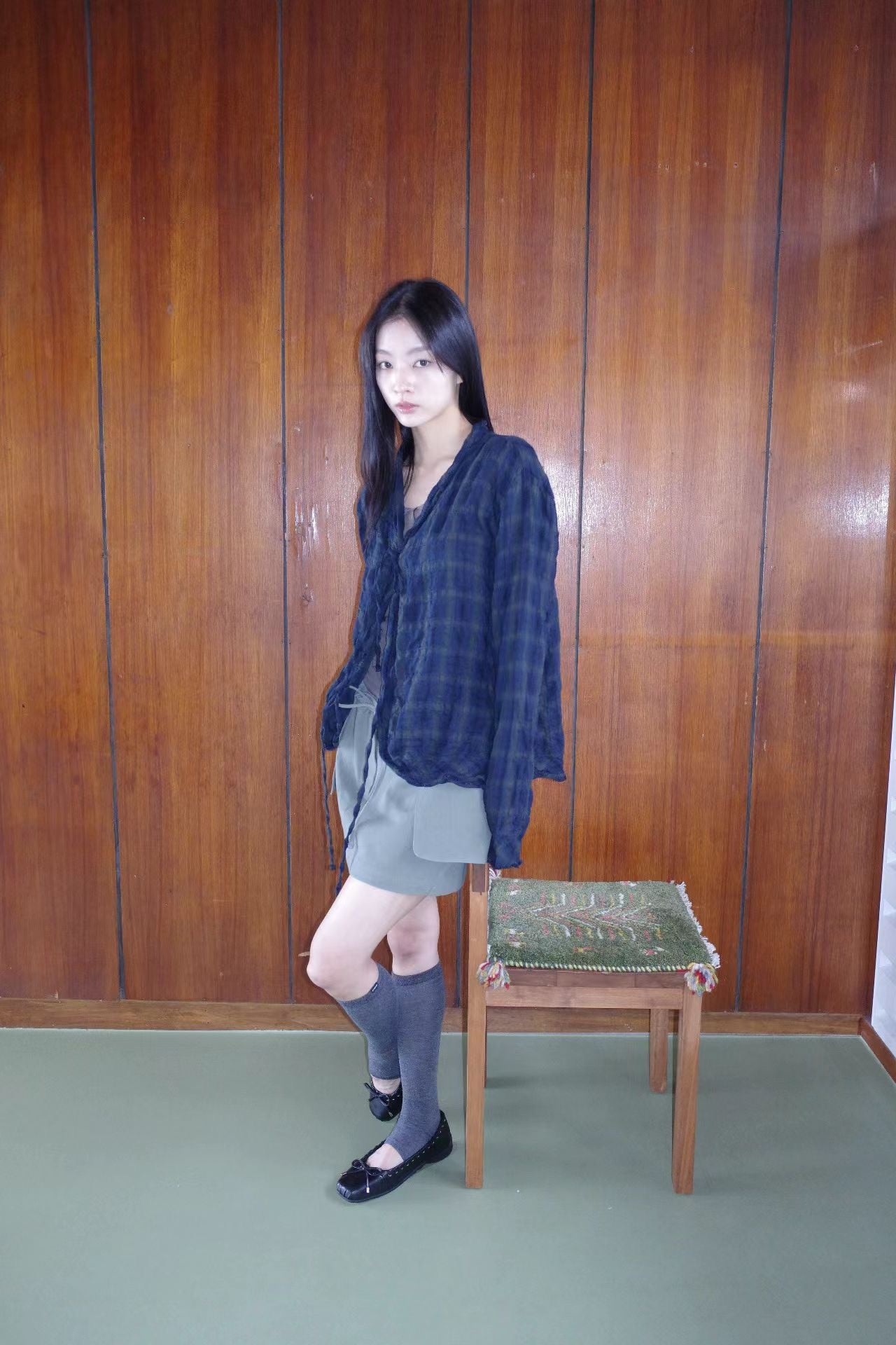 (8/31 收單） eee our time checked cardigan
