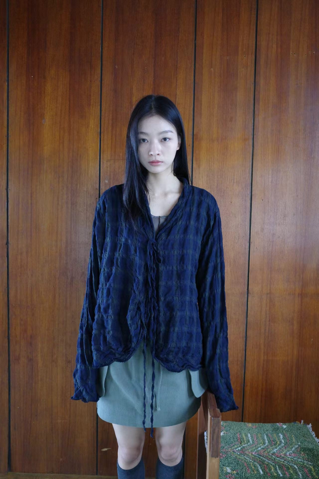 (8/31 收單） eee our time checked cardigan