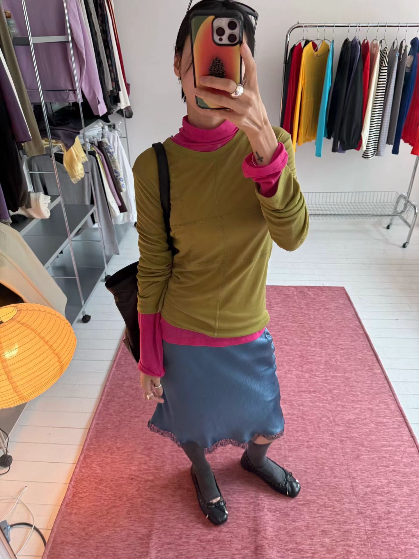 (8/31 收單） eee jenny satin lace skirt