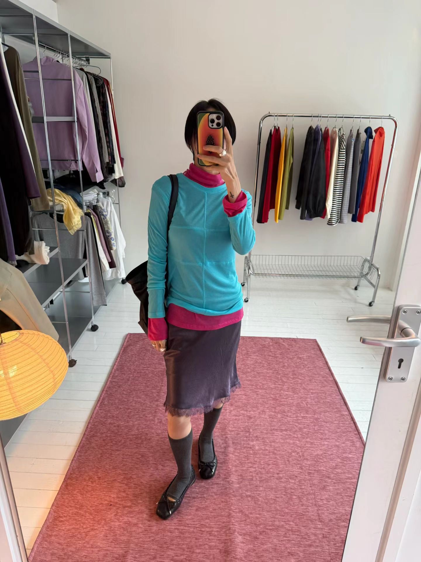 (8/31 收單） eee jenny satin lace skirt