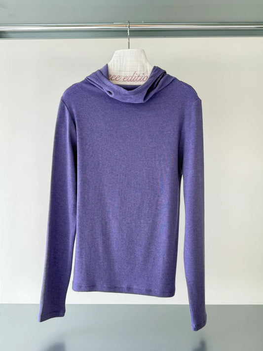(8/31 收單） eee violet wool hood t shirt