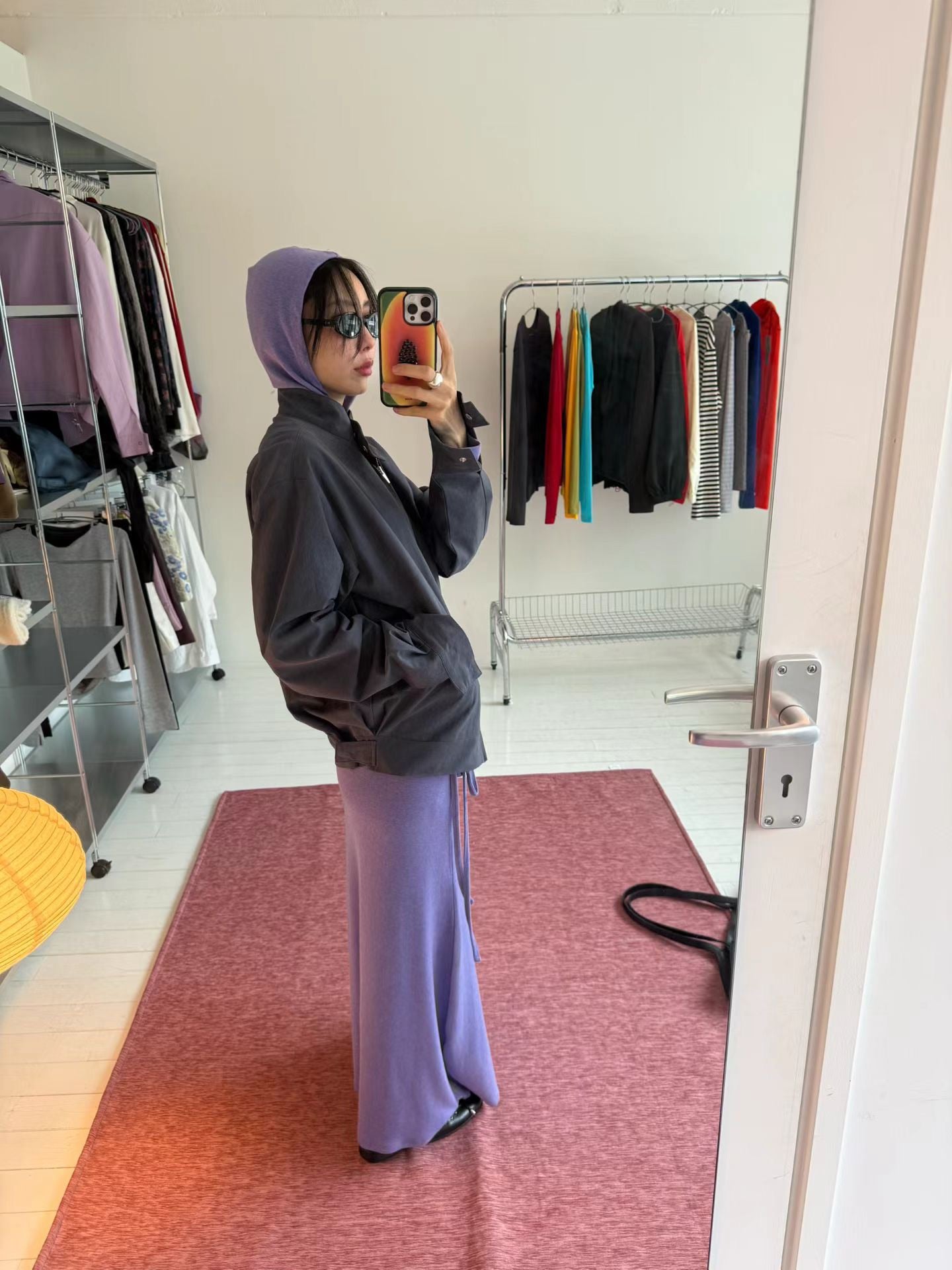 (8/31 收單） eee violet wool hood t shirt
