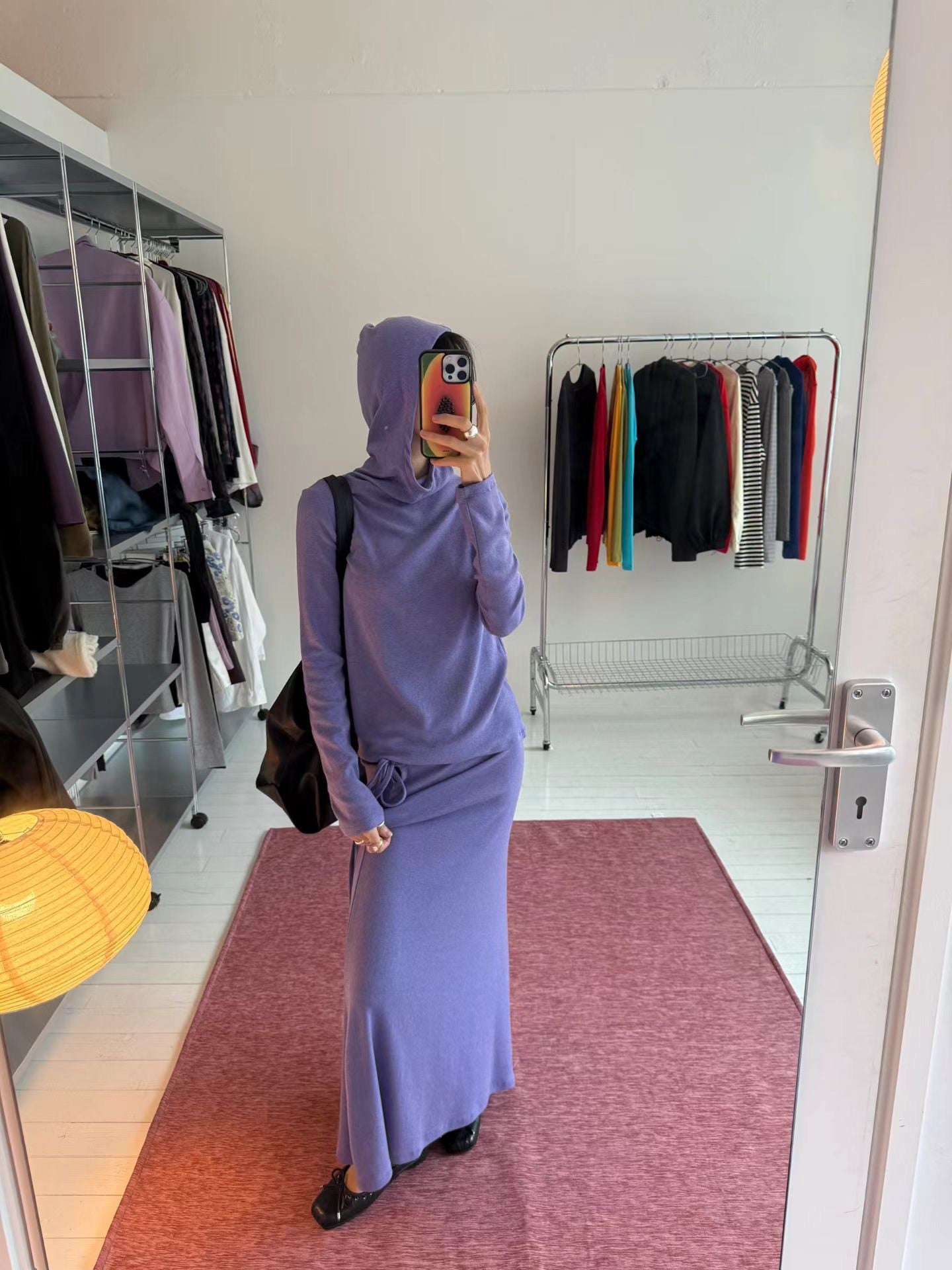 (8/31 收單） eee violet wool hood t shirt