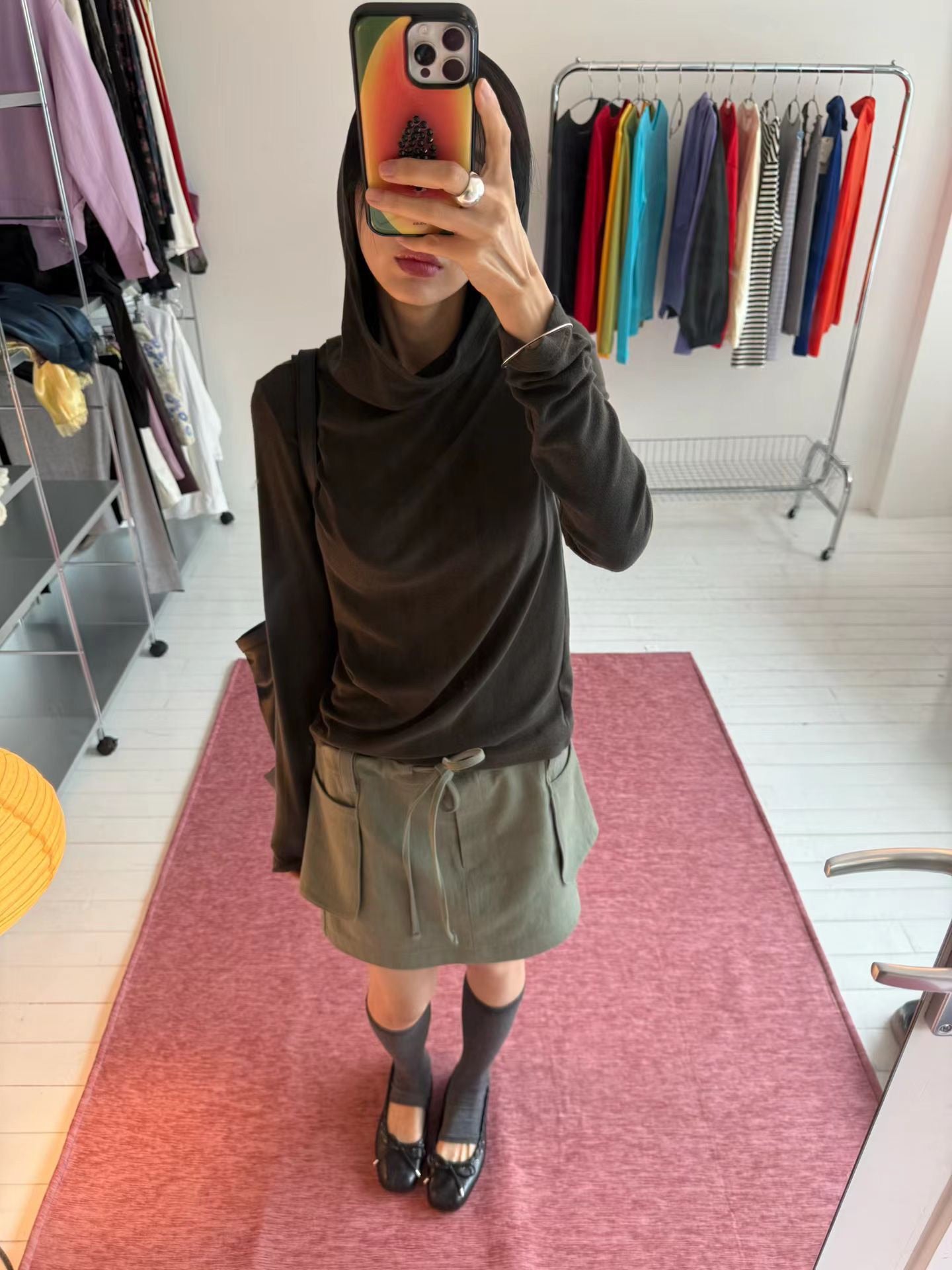(8/31 收單） eee violet wool hood t shirt