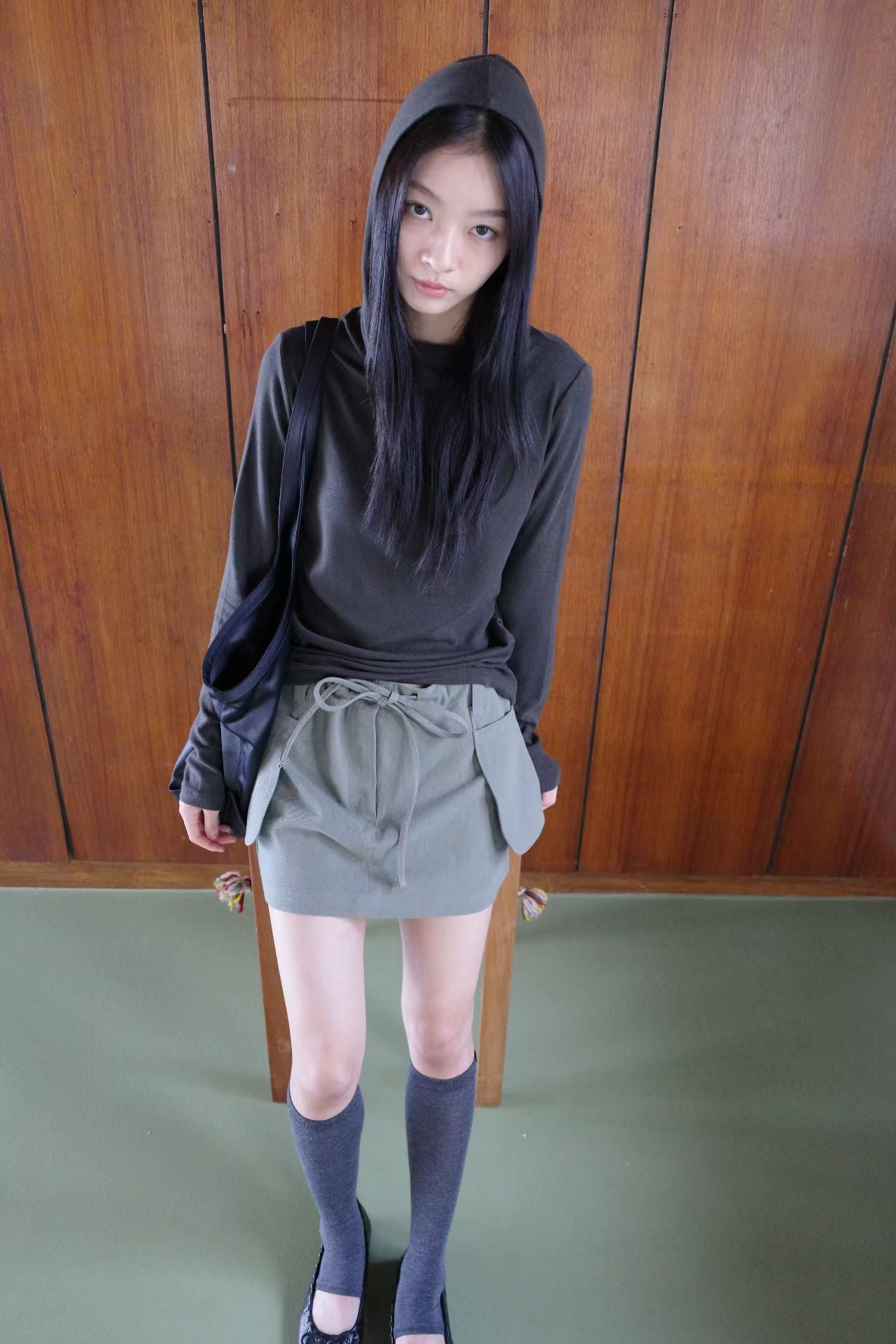 (8/31 收單） eee violet wool hood t shirt
