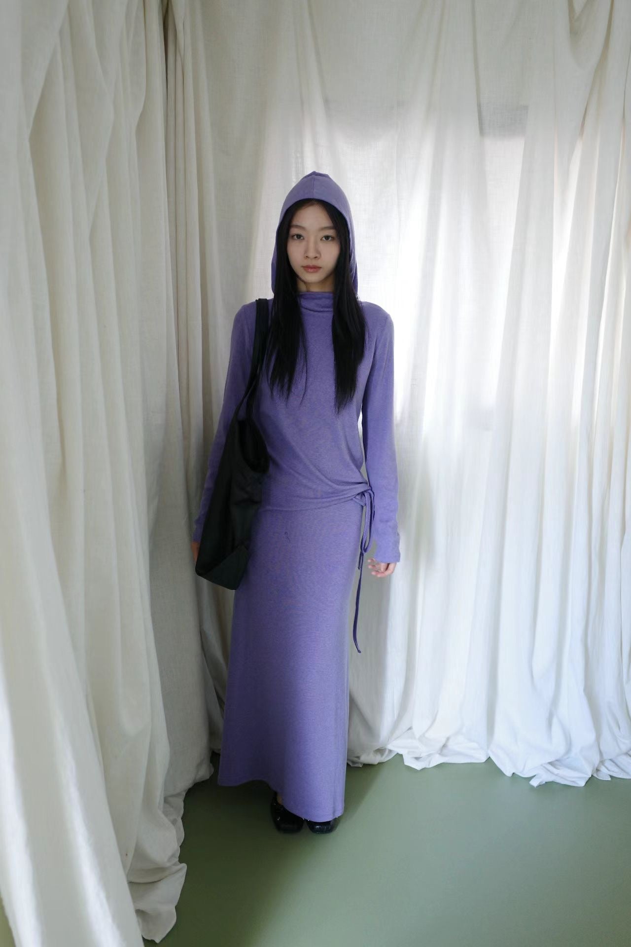 (8/31 收單） eee violet wool hood t shirt