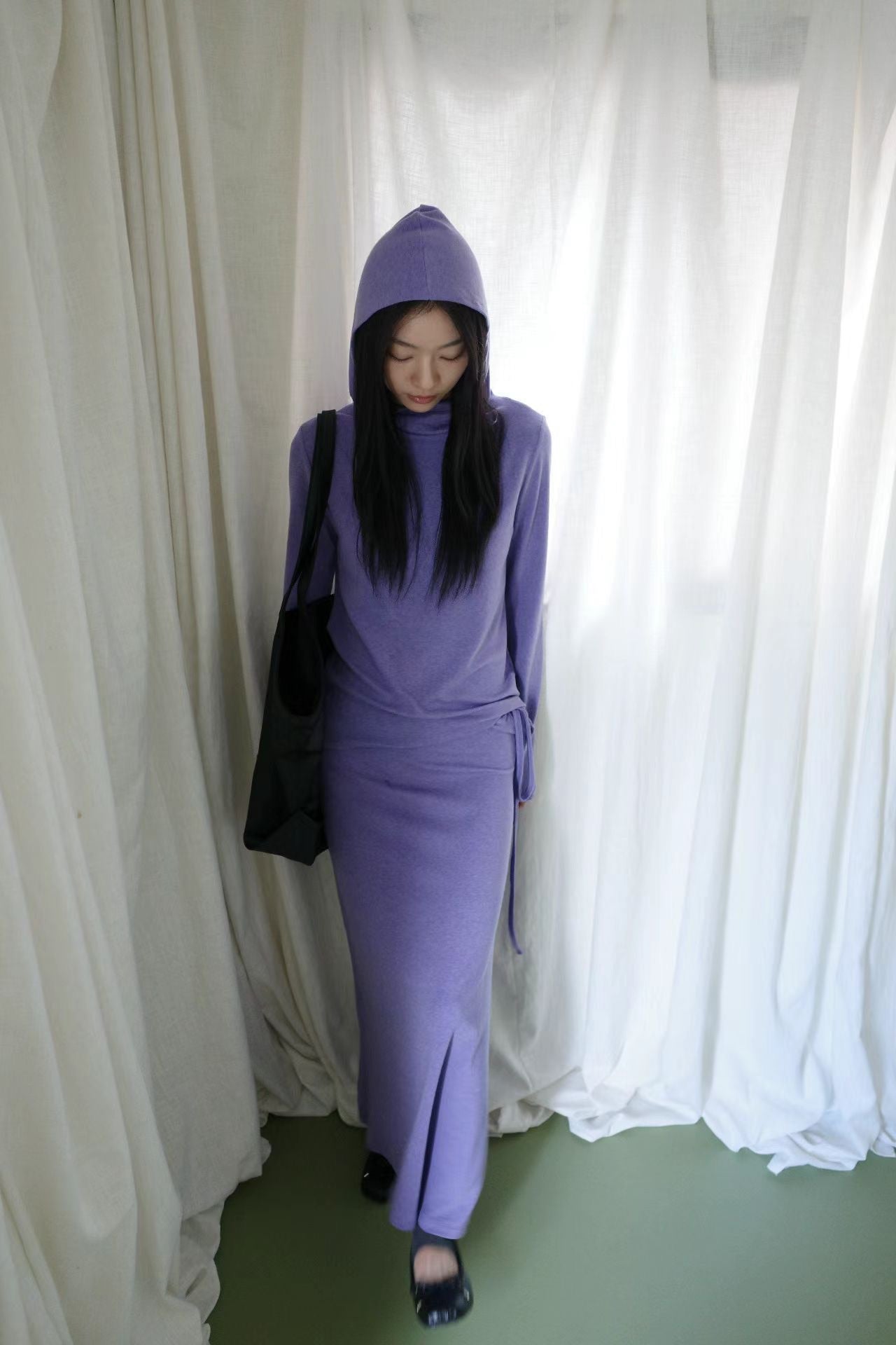(8/31 收單） eee violet wool hood t shirt