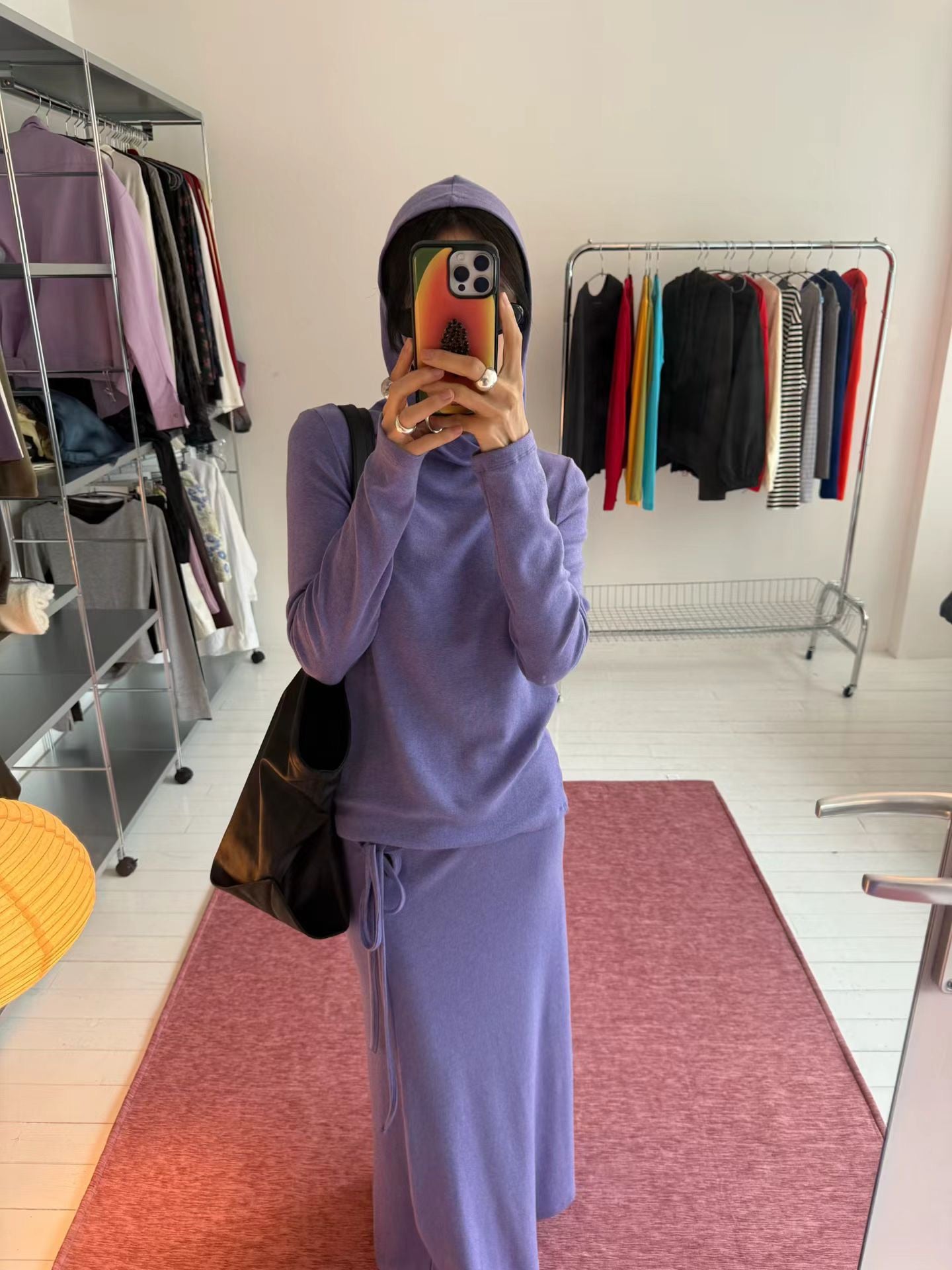 (8/31 收單）eee violet wool long skirt
