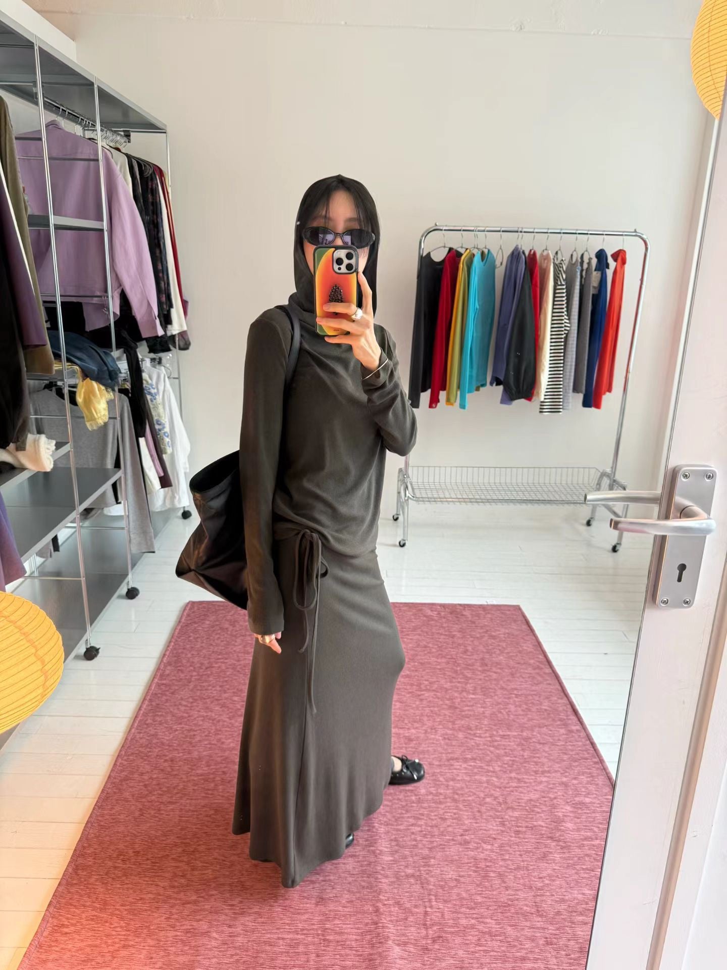 (8/31 收單）eee violet wool long skirt