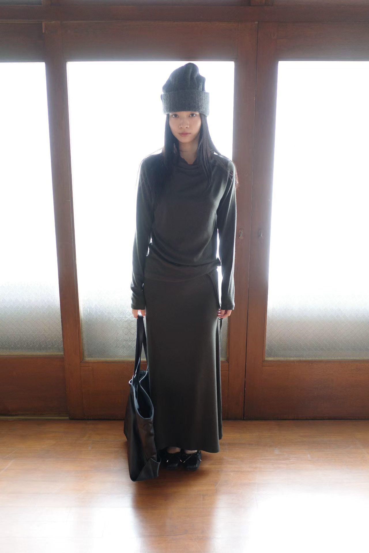 (8/31 收單）eee violet wool long skirt