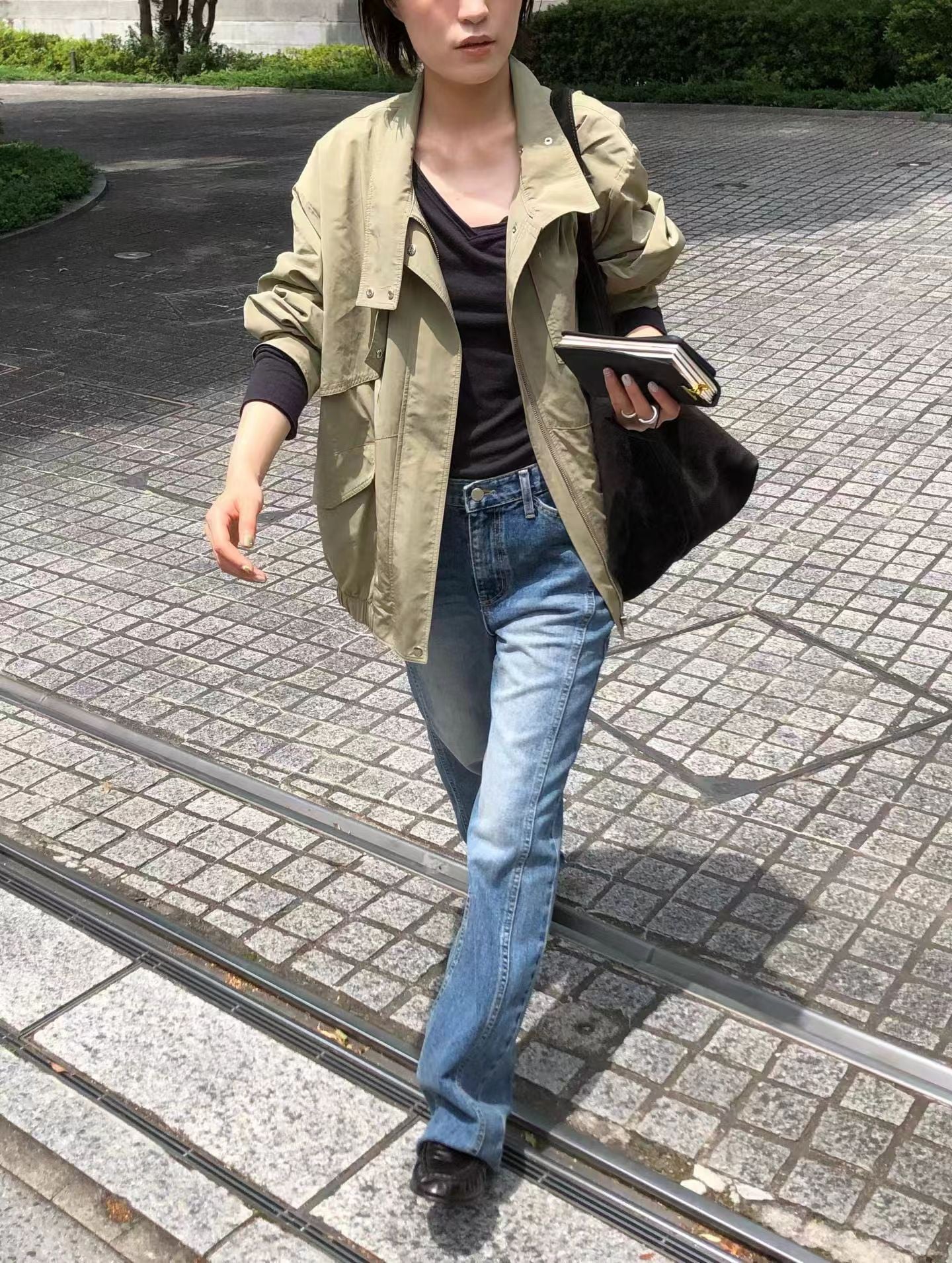(9/6 收單）口袋寬鬆風衣外套
