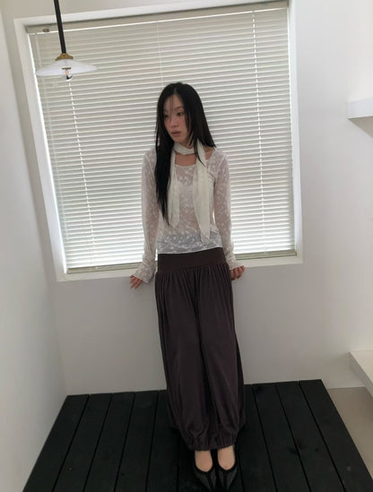 Draped Cocoon Maxi Skirt