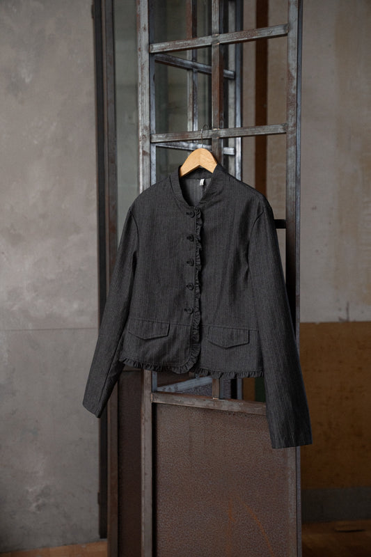 Ruffle-Trimmed Suit Jacket