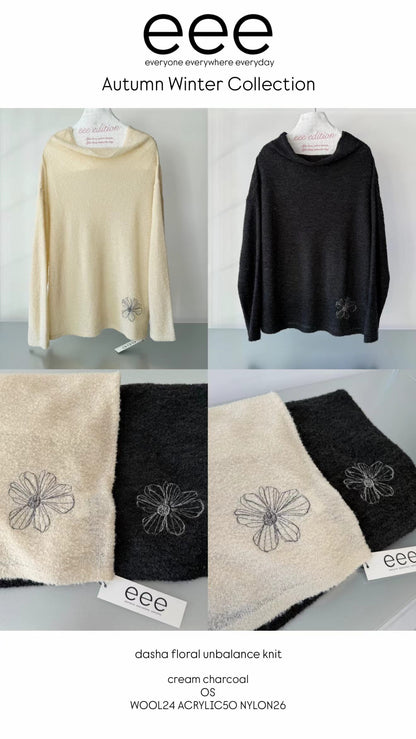 eee dasha floral unbalance knit