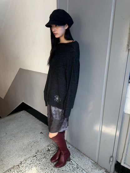eee dasha floral unbalance knit