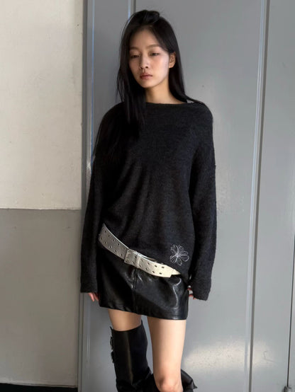 eee dasha floral unbalance knit