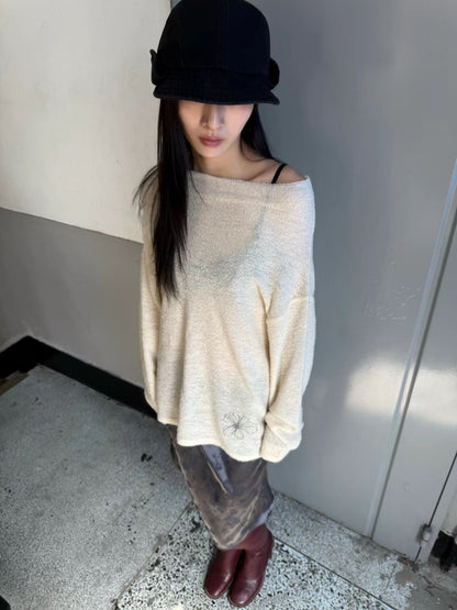 eee dasha floral unbalance knit