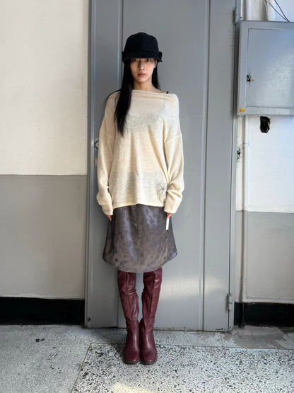 eee dasha floral unbalance knit
