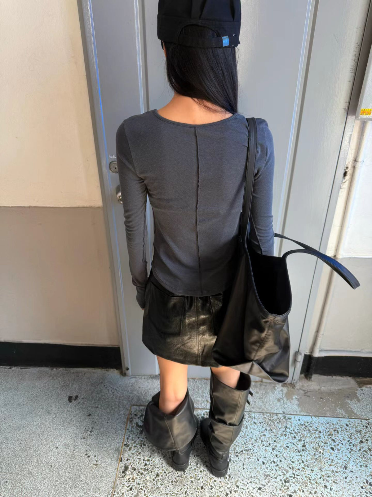 eee jessica leather mini skirt