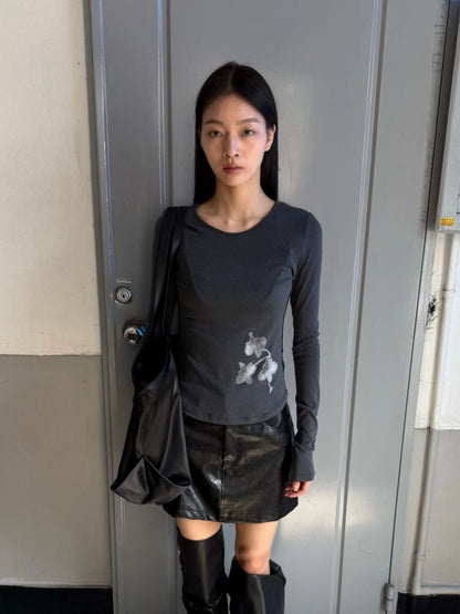 eee jessica leather mini skirt