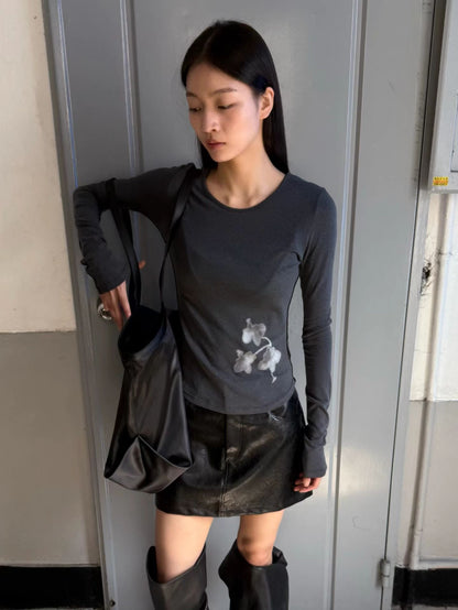 eee jessica leather mini skirt