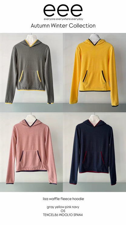 eee lisa waffle fleece hoodie