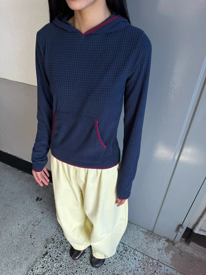 eee lisa waffle fleece hoodie