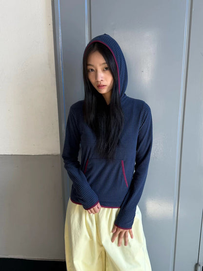 eee lisa waffle fleece hoodie