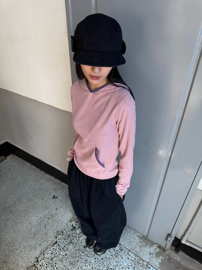 eee lisa waffle fleece hoodie