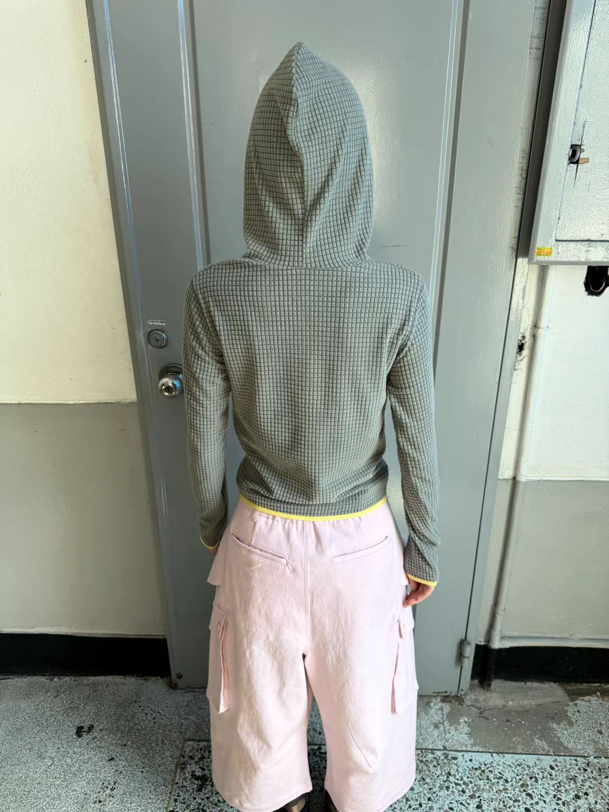 eee lisa waffle fleece hoodie