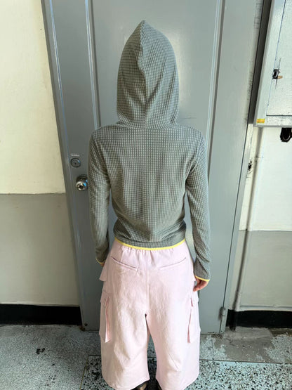eee lisa waffle fleece hoodie