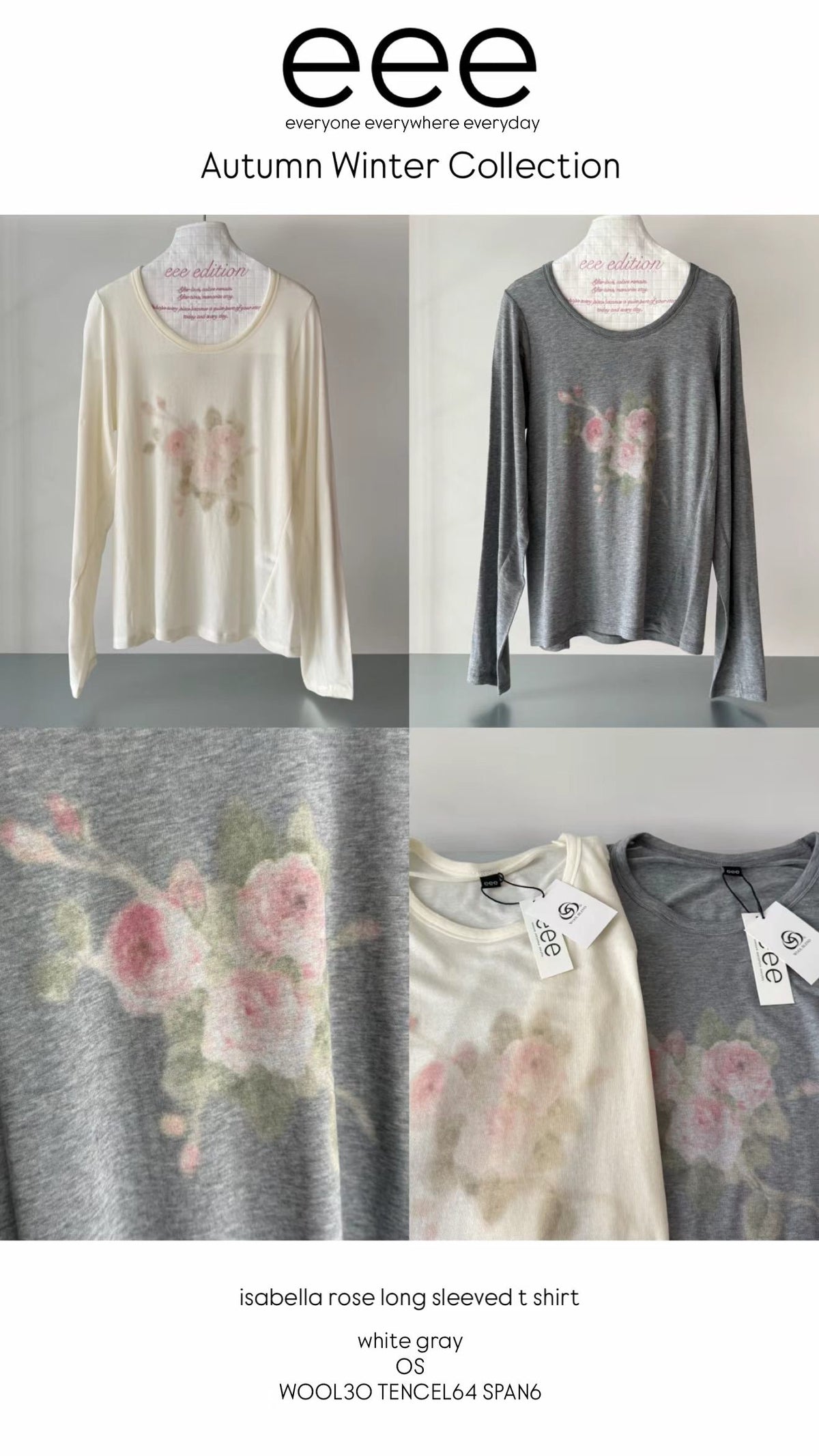 eee isabella rose long sleeved t shirt
