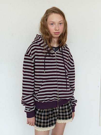 FUN FROM FUN Everyday Hoodie, Purple Stripe