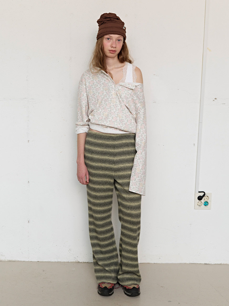 FUN FROM FUN Ombre Flare Pants, Olive